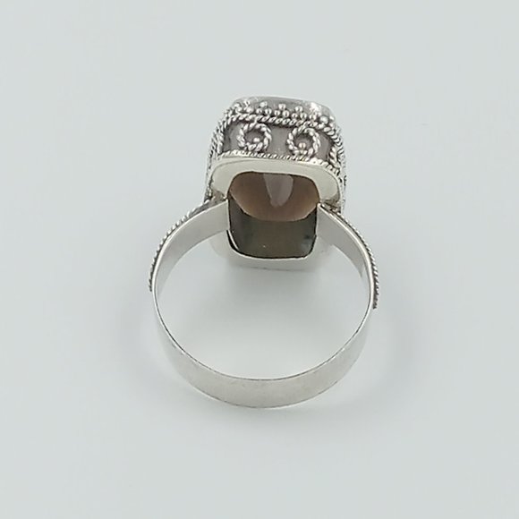 Bali Style Sterling Silver Smokey Quartz - Picture 9 of 12